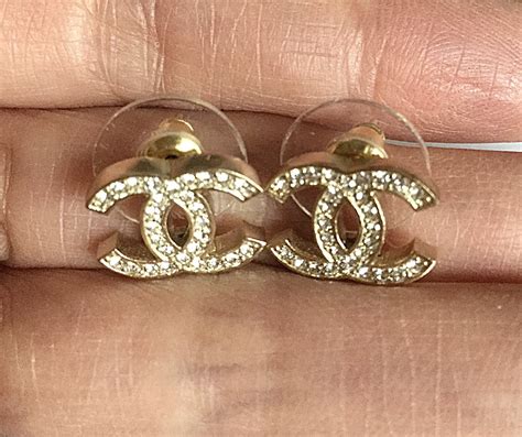 fake gold chanel earrings|how to authenticate chanel earrings.